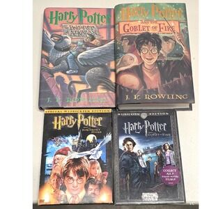 Harry Potter Bundle 2 Hardcover Books 2 DVD Special Edition Widescreen